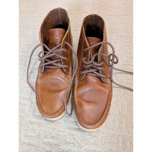 Quoddy Boots Mens Size 11.5 Brown Genuine Leather Chukka Vibram Sole Made in USA
